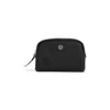 Tory Burch Virginia Curved Logo Toiletry Bag In Black