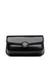 Tory Burch Robinson Spazzolato E/w Shoulder Bag In Black