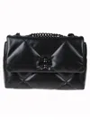 Tory Burch Black Kira Diamond Shoulder Bag In Black