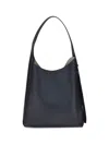 Tory Burch Romy Hobo Bag With Textured Leather And Gold Accents In Black