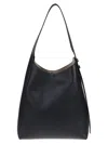 Tory Burch Small Leather Hobo Bag With Adjustable Strap In Black