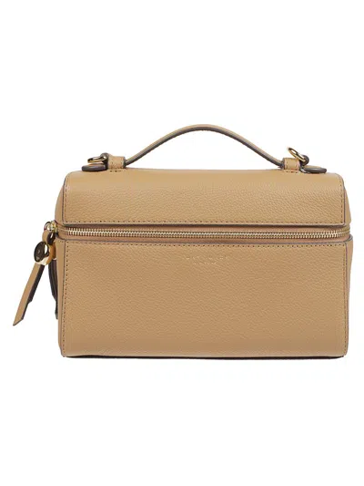 Tory Burch Romy Slim Embellished Textured-leather Shoulder Bag In Brown