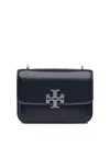 Tory Burch Smooth Finish Shoulder Bags With Adjustable Strap In Blue