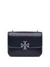 Tory Burch Smooth Finish Shoulder Bags With Adjustable Strap In Blue