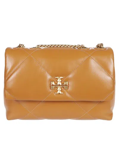 Tory Burch Small Kira Diamond Quilt Convertible Shoulder Bag In Brown