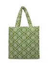 Tory Burch T Monogram Terry Tote Bag In Green