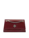 Tory Burch Mini Kira Leather Shoulder Bag In Red