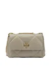 Tory Burch Small Kira Quilted Leather Shoulder Bag In Gray