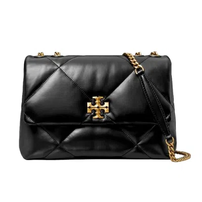 TORY BURCH SHOULDER BAGS WOMAN TORY BURCH - KIRA DIAMOND QUILT CONVERTIBLE SHOULDER BAG - BLACK