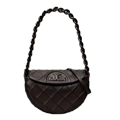 Tory Burch Shoulder Bags Woman  - Mini Fleming Soft Crescent - Black