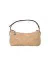 Tory Burch Shoulder Pouch "fleming" In Sand