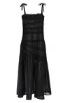 Tory Burch Long Cotton Dress In Black