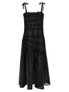 Tory Burch Long Cotton Dress In Black