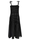 Tory Burch Cotton Smocked Midi Dress