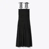 Tory Burch Cotton Smocked Midi Dress In Black