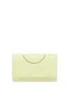 Tory Burch Crossbody Wallet With Quilted Design And Leather Inserts