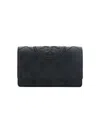Tory Burch Soft Chain Wallet Leather Strap In Black