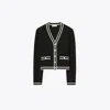 Tory Burch Shrunken Kendra Cardigan In Black