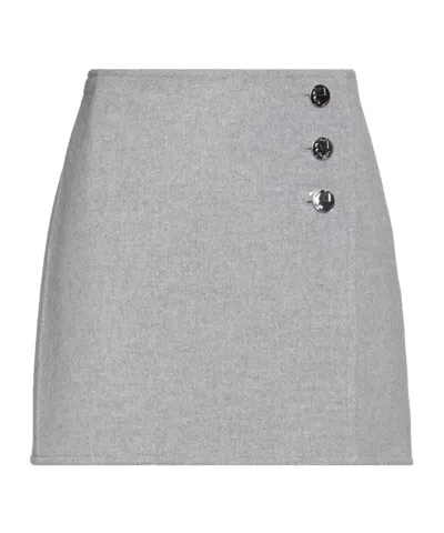 Tory Burch Side Button Skirt In Gray