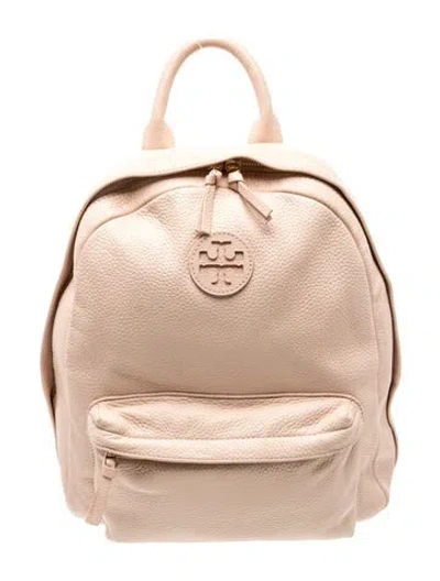 Pre-owned Tory Burch Signature Backpack In Neutral