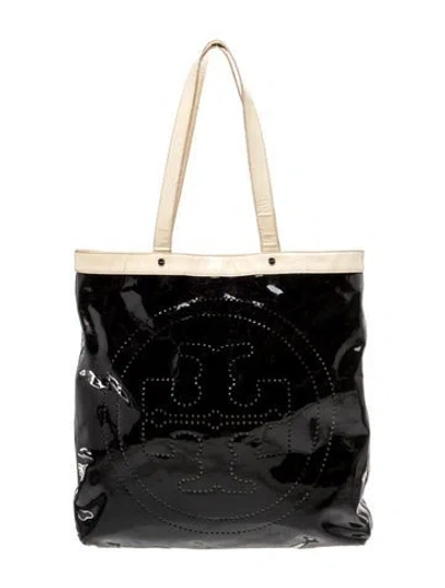 Pre-owned Tory Burch Signature Bucket Bag In Black