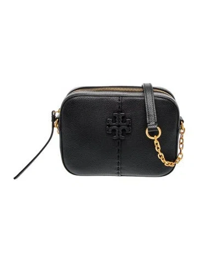 Pre-owned Tory Burch Signature Clutch In Black