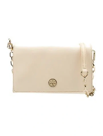 Pre-owned Tory Burch Signature Clutch In Neutral