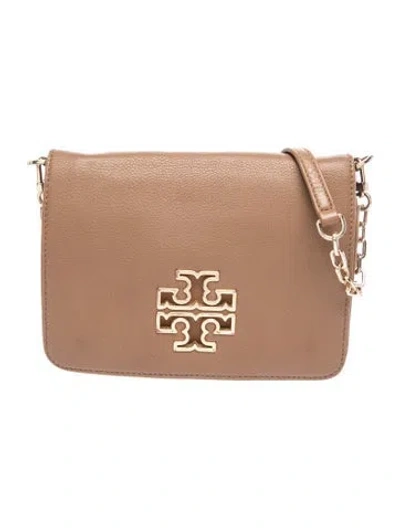 Pre-owned Tory Burch Signature Clutch In Neutral
