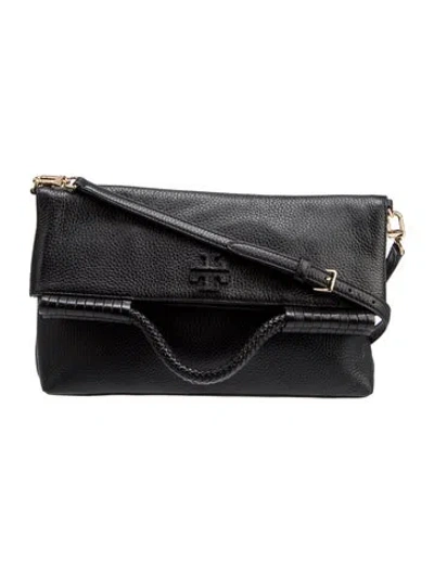 Pre-owned Tory Burch Signature Crossbody Bag In Black