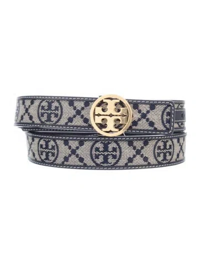 Pre-owned Tory Burch Signature Logo Skinny Belt