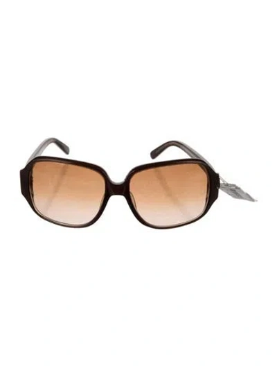Pre-owned Tory Burch Signature Logo Wayfarer Sunglasses In Black