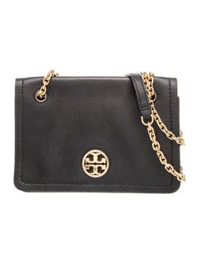Pre-owned Tory Burch Signature Shoulder Bag In Black