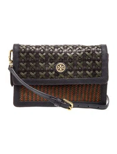 Pre-owned Tory Burch Signature Shoulder Bag In Blue