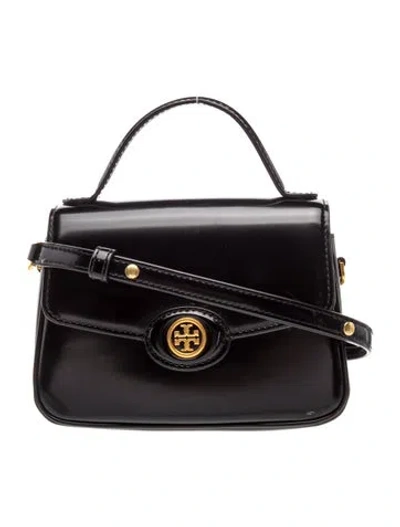 Pre-owned Tory Burch Signature Top Handle Bag In Black