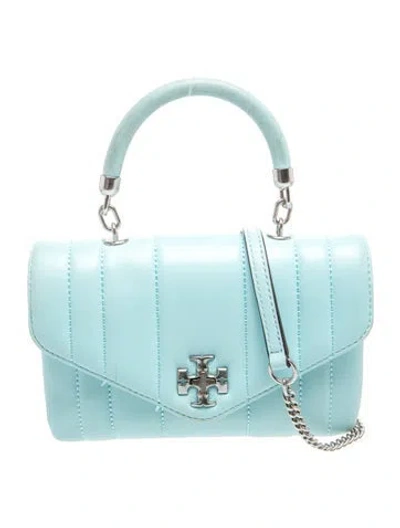 Pre-owned Tory Burch Signature Top Handle Bag In Blue