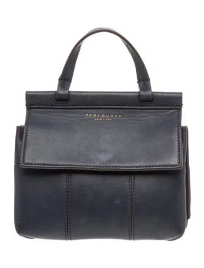 Pre-owned Tory Burch Signature Top Handle Bag In Grey