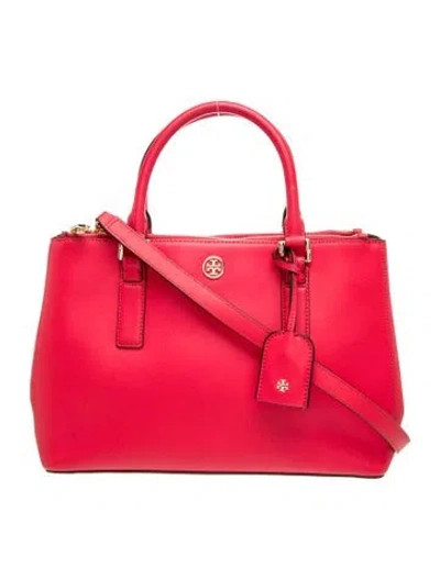 Pre-owned Tory Burch Signature Top Handle Bag In Orange