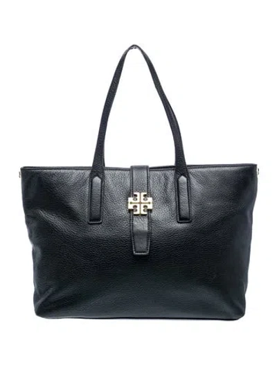 Pre-owned Tory Burch Signature Tote In Black