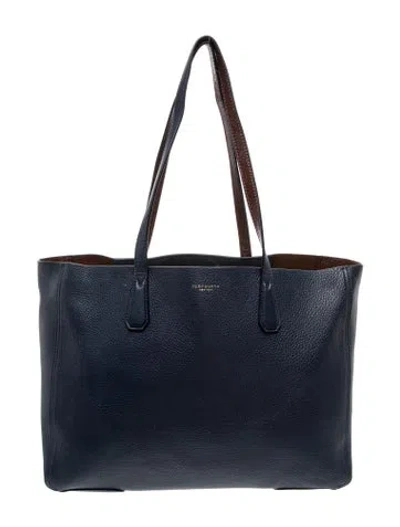Pre-owned Tory Burch Signature Tote In Blue