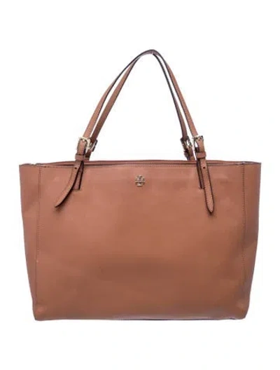 Pre-owned Tory Burch Signature Tote In Brown