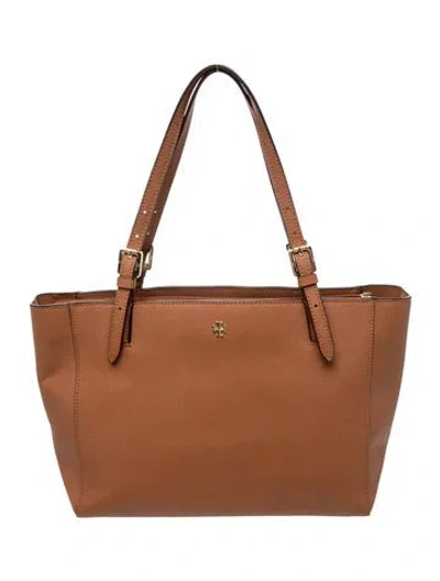 Pre-owned Tory Burch Signature Tote In Brown