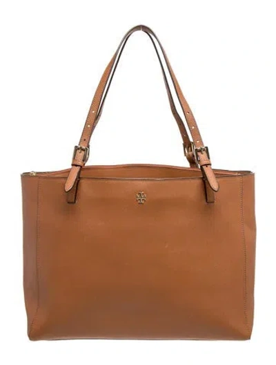 Pre-owned Tory Burch Signature Tote In Brown
