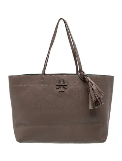 Pre-owned Tory Burch Signature Tote In Neutral