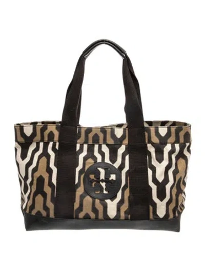 Pre-owned Tory Burch Signature Tote In Neutral