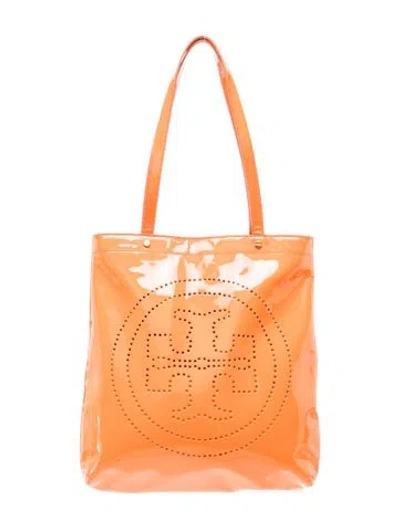 Pre-owned Tory Burch Signature Tote In Orange