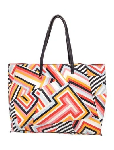 Pre-owned Tory Burch Signature Tote In Pink