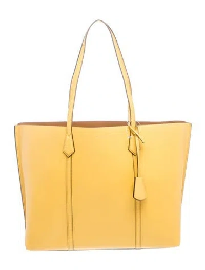 Pre-owned Tory Burch Signature Tote W/ Tags In Yellow