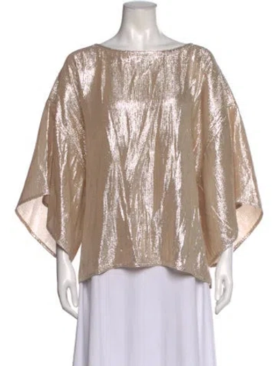 Pre-owned Tory Burch Silk Bateau Neckline Top