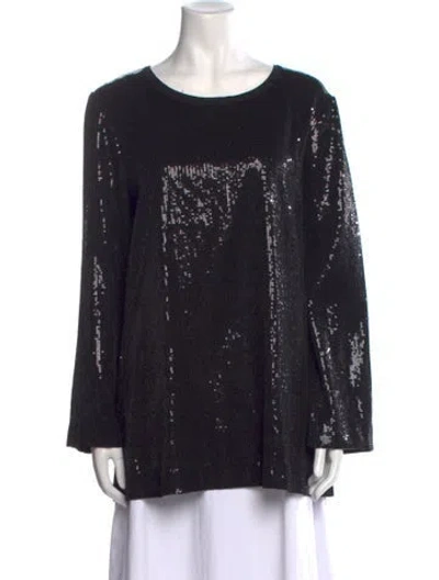 Pre-owned Tory Burch Silk Bateau Neckline Tunic W/ Tags In Black