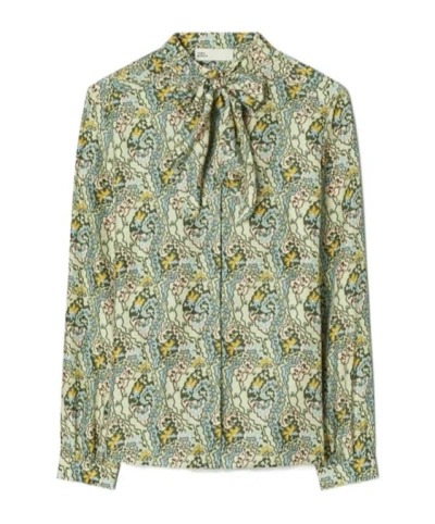 TORY BURCH SILK BOW BLOUSE